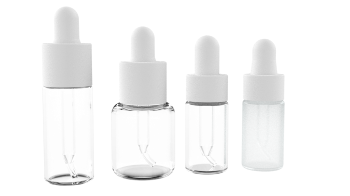 Bottles in glass